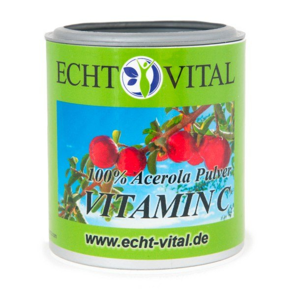 Vitamin C Kapseln mit reinem, natürlichem VITAMIN C aus der Acerola-Kirsche